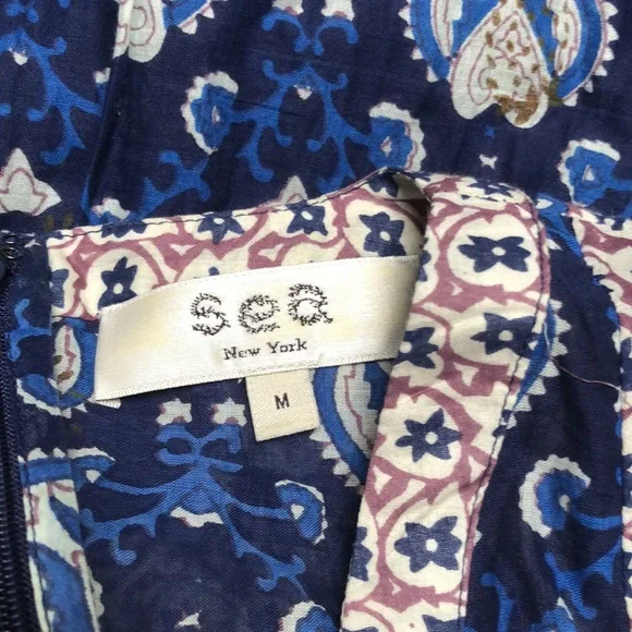 Sea New York Brigitte Bohemian Blue Maxi Dress - Picture 4 of 6